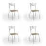 Conjunto 4 Cadeiras para Sala de Jantar Portugal Metal - 1