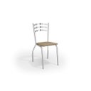 Ver imagem 2 de Conjunto 4 Cadeiras para Sala de Jantar Portugal Metal Marrom/Cromado/Capuccino