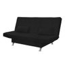 Sofá Cama Retrátil Reclinável 2 Lugares Gabriela Com 2 Almofadas Suede Preto - Ninho Decor - 2