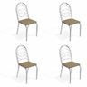 Conjunto 4 Cadeiras para Sala de Jantar Holanda Metal - 1