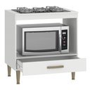 Ver imagem 4 de Balcao de Cozinha para Cooktop 80cm 1 Gaveta Branco - Fellicci