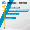 Ver imagem 2 de Misturador de Argamassa 50cm 3/8 Sds Plus Amarelo Metalsul 50cm 3/8 Sds Plus Amarelo