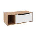 Ver imagem 5 de Gabinete Banheiro 80cm com 1 Porta e Nicho Multimóveis CR10122 Amêndoa/Branco