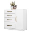 Ver imagem 1 de Cômoda 4 Gavetas e 1 Porta Vênus Branco Rosa Azul Lilás 70704 Moval