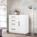 Ver imagem 2 de Cômoda 4 Gavetas e 1 Porta Vênus Branco Rosa Azul Lilás 70704 Moval