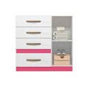 Ver imagem 6 de Cômoda 4 Gavetas e 1 Porta Vênus Branco Rosa Azul Lilás 70704 Moval