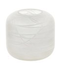 Ver imagem 1 de Vaso Decorativo Vidro com Detalhes Branco 16cm