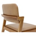 Ver imagem 7 de Kit com 2 Cadeiras de Jantar Lai com Braço - 2252 Mmj-as As-castanho Claro As-a535 (corino)
