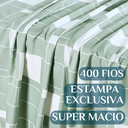 Ver imagem 3 de Conjunto Cama Casal King Size Jasmine 04 Pç Bordado 400 Fios:verde Claro