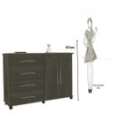 Ver imagem 4 de Cômoda 4 Gavetas 2 Portas Bali Móveis Primus