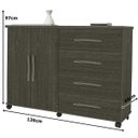 Ver imagem 3 de Cômoda 4 Gavetas 2 Portas Bali Móveis Primus