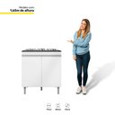 Ver imagem 6 de Balcão Gabinete Para Cooktop Cozinha Andréia 4/5 Bocas com Tampo 2 Portas Branco - Desk Design
