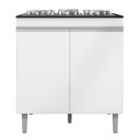 Ver imagem 1 de Balcão Gabinete Para Cooktop Cozinha Andréia 4/5 Bocas com Tampo 2 Portas Branco - Desk Design
