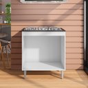 Ver imagem 3 de Balcão Gabinete Para Cooktop Cozinha Andréia 4/5 Bocas com Tampo 2 Portas Branco - Desk Design