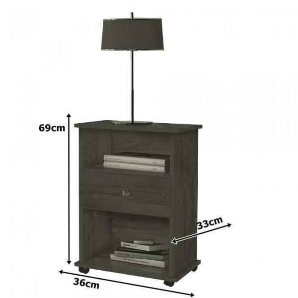 Mesa de Cabeceira 1 Gaveta Otto Móveis Primus - 3