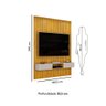 Painel Ripado Trento Freijo Off 7decormoveis Freijo e Off White - 4