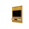 Painel Ripado Trento Freijo Off 7decormoveis Freijo e Off White - 1
