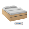 Cama Box Casal com Gavetao Móveis Castro - 6