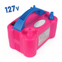 Ver imagem 1 de Inflador Elétrico Balão Bexiga Bomba 2 Bicos Festa Rosa 127v