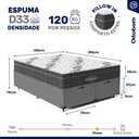 Ver imagem 5 de Cama Box Baú com Colchão de Espuma D33 Ortobom Airtech Ortopillow 100 Queen 158cm