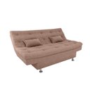 Ver imagem 2 de Sofá-cama Salomão 3 Lugares Confortável Bouclé P/ Sala de Tv:boucle Marrom