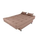 Ver imagem 3 de Sofá-cama Salomão 3 Lugares Confortável Bouclé P/ Sala de Tv:boucle Marrom
