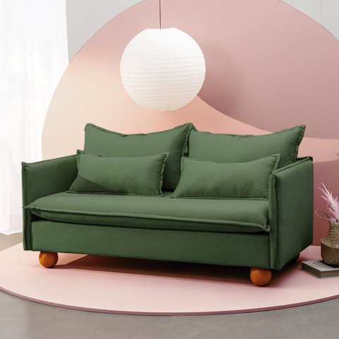 Sofá Modular 2 Lugares Pé Bolinha Sôma CabeCasa MadeiraOriginals