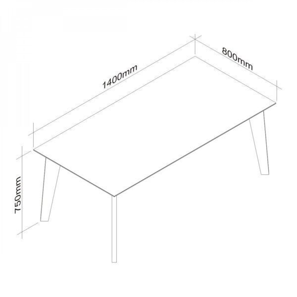 Mesa de Jantar 6 Lugares Tampo de Vidro/MDF Nina Bonsai Móveis - 2