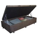 Ver imagem 3 de Cama Box Baú Solteirão Suede Marrom Emth 96x203x40