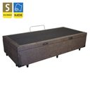 Ver imagem 2 de Cama Box Baú Solteirão Suede Marrom Emth 96x203x40