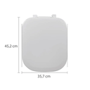 Ver imagem 2 de Assento Sanitário Almofadado Lírio Fiori Branco Gelo Astra Unico