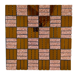 Pastilha Adesiva Vidro Decoração Banheiro Cozinha Cobre Lu0387 Modelo:lu0387