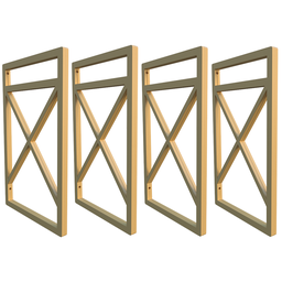 Quatro Suportes Estilo Industrial P/prateleiras 20cm - Dourado escuro - 1