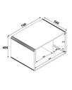 Ver imagem 3 de Mesa de Centro para Sala Curve 70cm com 3 Nichos Off White