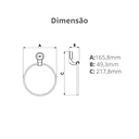 Ver imagem 3 de Toalheiro Porta Toalha para Banheiro Linha Bello Cor Branco Durín