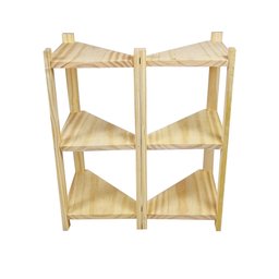 Estante para Banheiro Triângulo 65ax58lx35p - Natural - 2