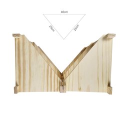 Estante para Banheiro Triângulo 65ax58lx35p - Natural - 6