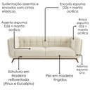 Ver imagem 5 de Sofa Living 2 Lugares Bellare 180 cm Pes Madeira Boucle Tce 1010 Moll