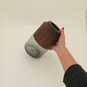 Ver imagem 4 de Vaso Decorativo Enfeite Casa Vidro 24x10x10cm Cinza