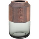 Ver imagem 1 de Vaso Decorativo Enfeite Casa Vidro 24x10x10cm Cinza