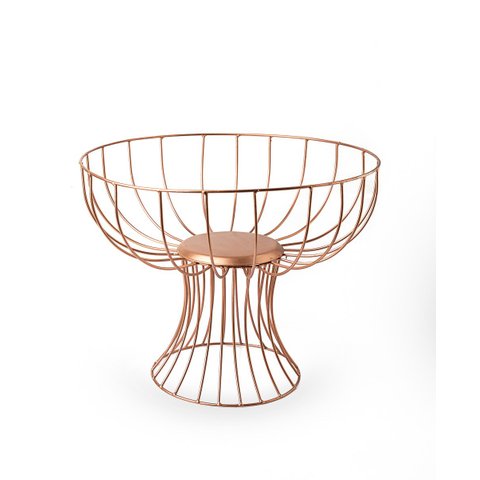 Fruteira Aramado Redondo Rose Gold Elegante