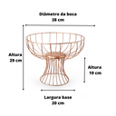 Ver imagem 5 de Fruteira Aramado Redondo Rose Gold Elegante