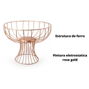 Ver imagem 4 de Fruteira Aramado Redondo Rose Gold Elegante