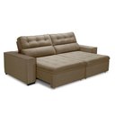 Ver imagem 4 de Sofa Retratil Reclinavel 2 Lugares 2,60 Vitória Veludo Capuccino Lansofbr