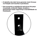 Ver imagem 7 de 4 Suportes 10cm Aço Reforçado Design em L para Prateleira Mão Francesa Preto