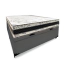 Ver imagem 3 de Cama Base Box Baú Casal Super Confort Sintético Cinza + Colchão Casal Super Confort D33 28x138x188
