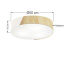 Ver imagem 2 de Plafon Luminária de teto decorativa para casa, MD-3076 nórdicas em tecido e madeira 3 lâmpadas - Bra