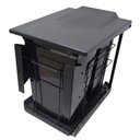 Ver imagem 1 de Lixeira Dupla 15L Deslizante Tampa Fixa Preto Fosco 48x47x49cm Elite Schmitt Cozinha Planejada
