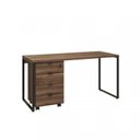 Ver imagem 7 de Escrivaninha Mesa Escritório com Gaveteiro Kuadra 4 Gavetas 150cm Industrial Yescasa Nogal Marrom