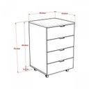 Ver imagem 2 de Escrivaninha Mesa Escritório 150cm com Gaveteiro Kuadra